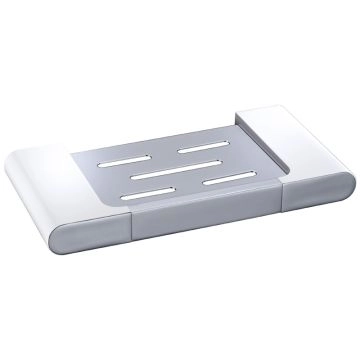 Cora Soap Holder Chrome&White 