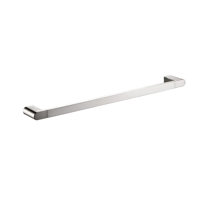 Flores Single Towel Rail 800mm Brushed Nickel