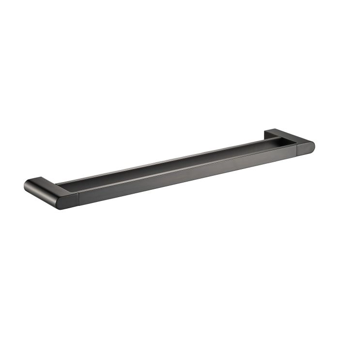 Flores Double Towel Rail 800mm Gun Metal
