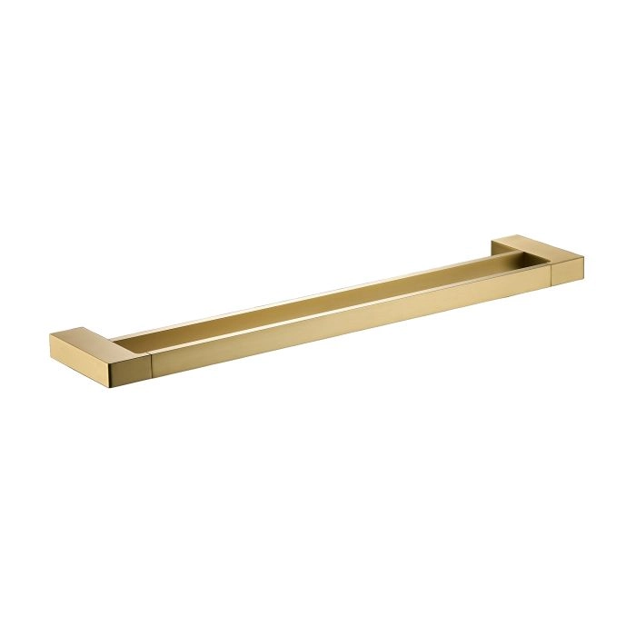 Ceram Double Towel Rail 800mm Brushed Gold 