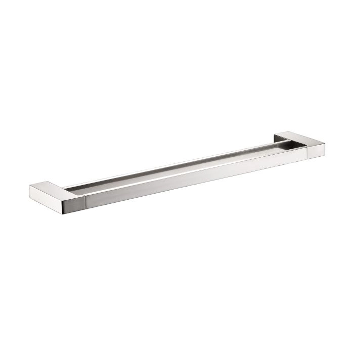 Ceram Double Towel Rail 800mm Brushed Nickel 