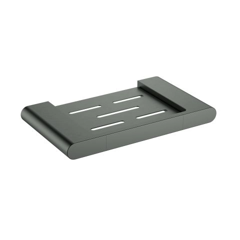 Cora Round Cornered Rectangle Soap Holder Gun Metal