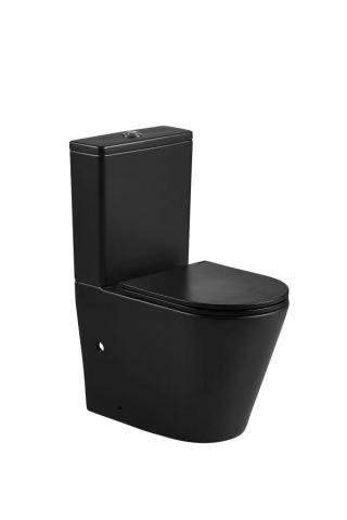 Berlin Matte Black Back To Wall Toilet Suite Quite Flushing Technology Two Piece Toilet