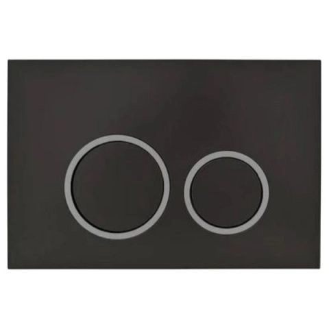 Access Plate - Round Button Black